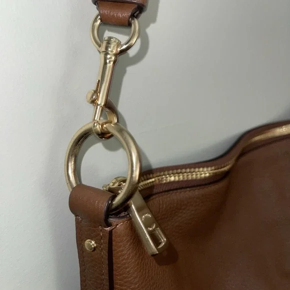 Coach Abby Duffle Brown  Pebbled Leather F31507 Crossbody Shoulder Purse Bag - Picture 6 of 16